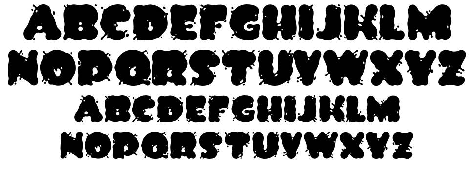Spilt Ink font Örnekler