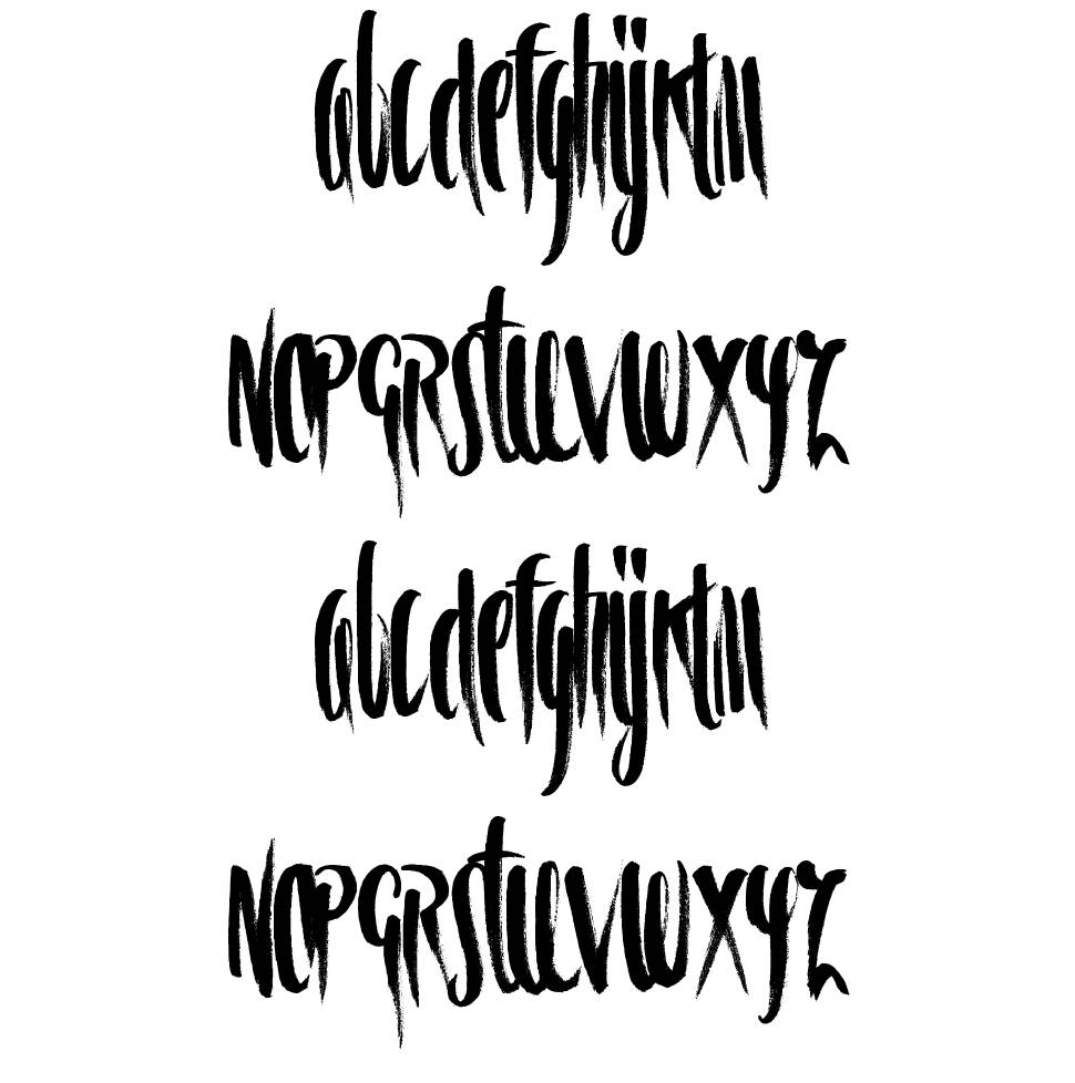 Spiral font specimens