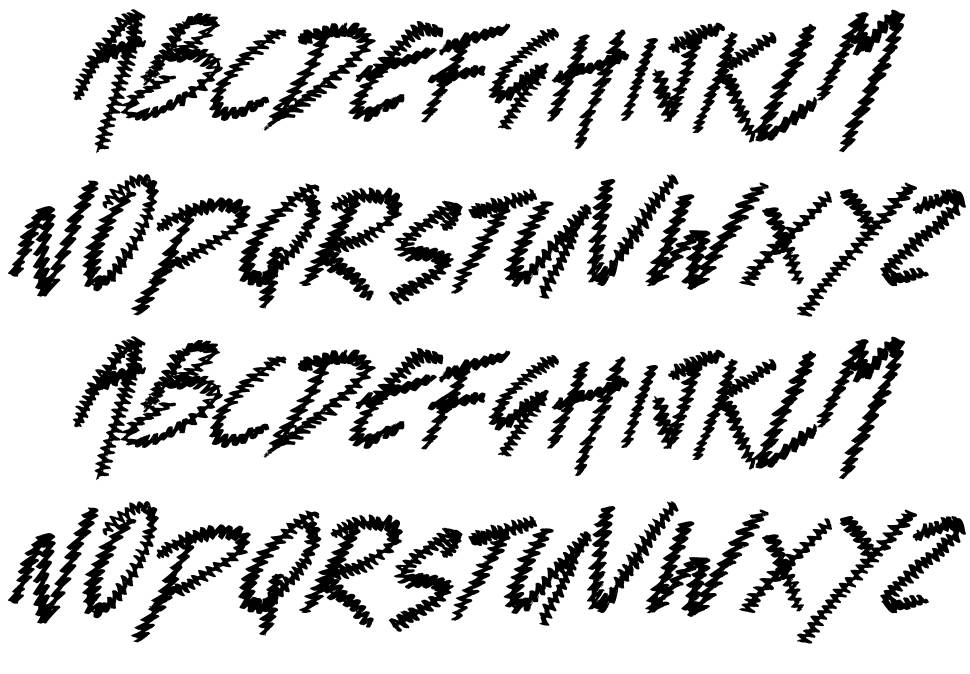 Spiral Bound font specimens