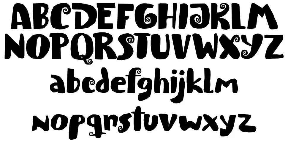 Spiraling Downfont specimens