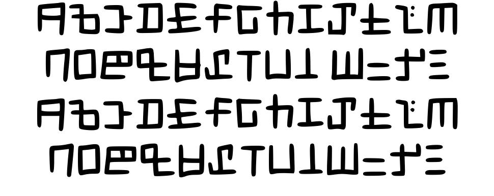 Splatoon - Cephaloblock font specimens