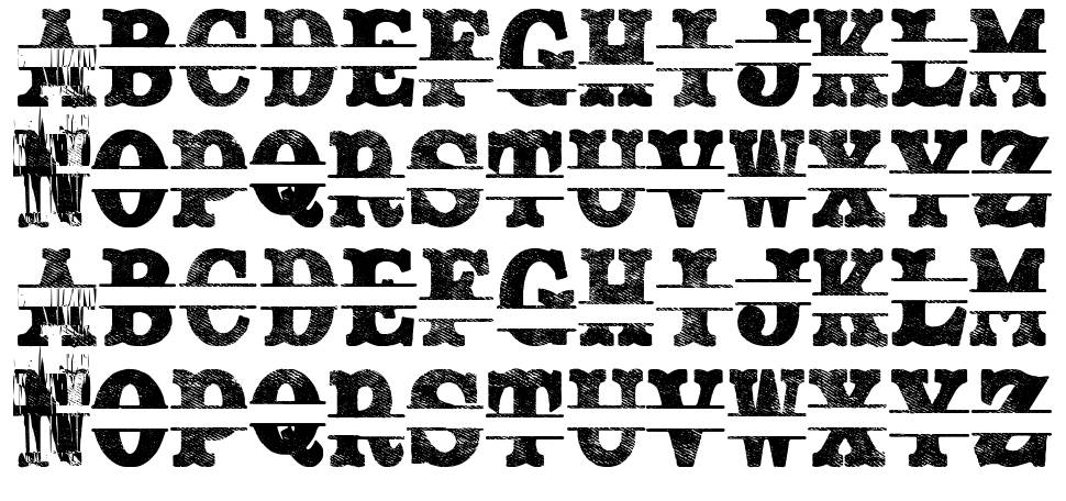 Split Letras 字形 标本