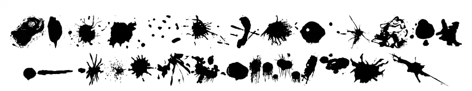 Split Splat Splodgefont specimens