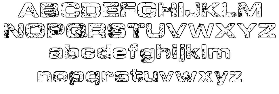 Sponge Regular 字形 标本
