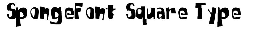 SpongeFont Square Type шрифт