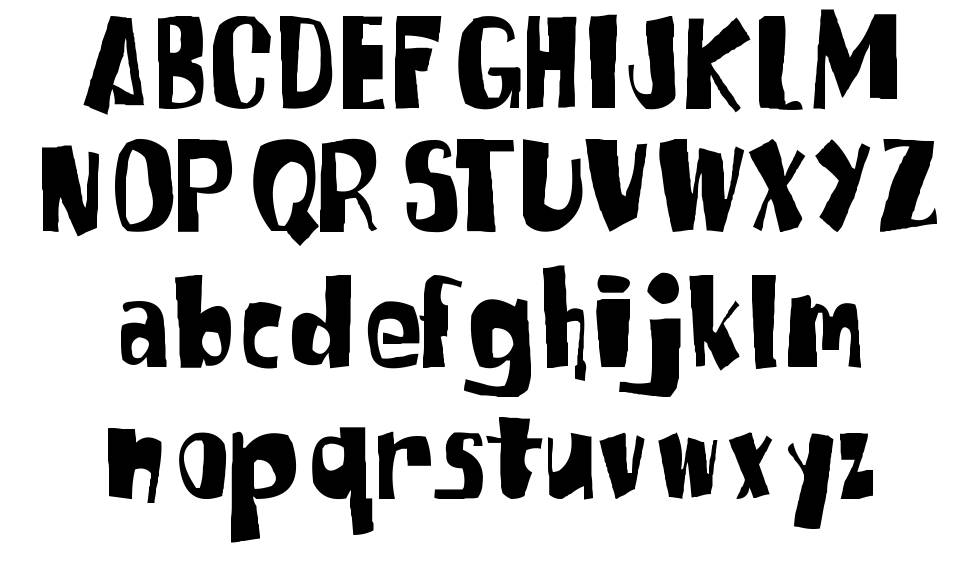 SpongeFont Square Type font specimens