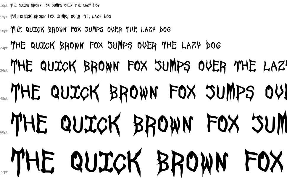 Spook Show font Waterfall