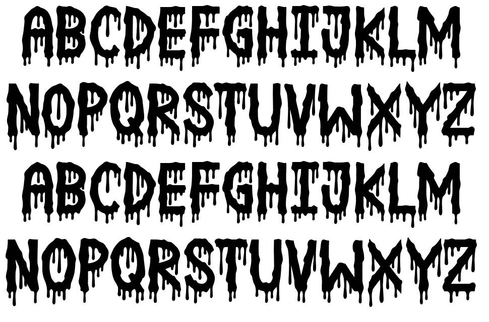 Spooked font specimens