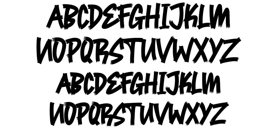 Spooky Brush font specimens