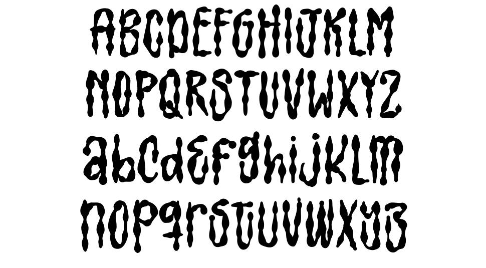 Spooky Fingers font Örnekler