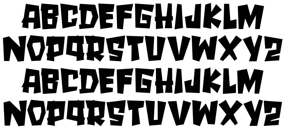 Spooky Monster font Örnekler