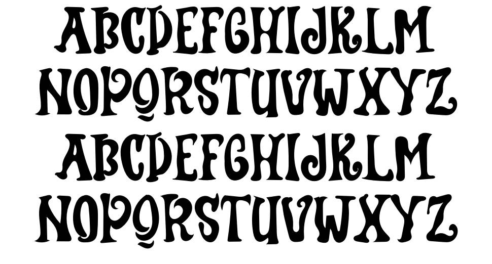 Spooky Squishe font specimens