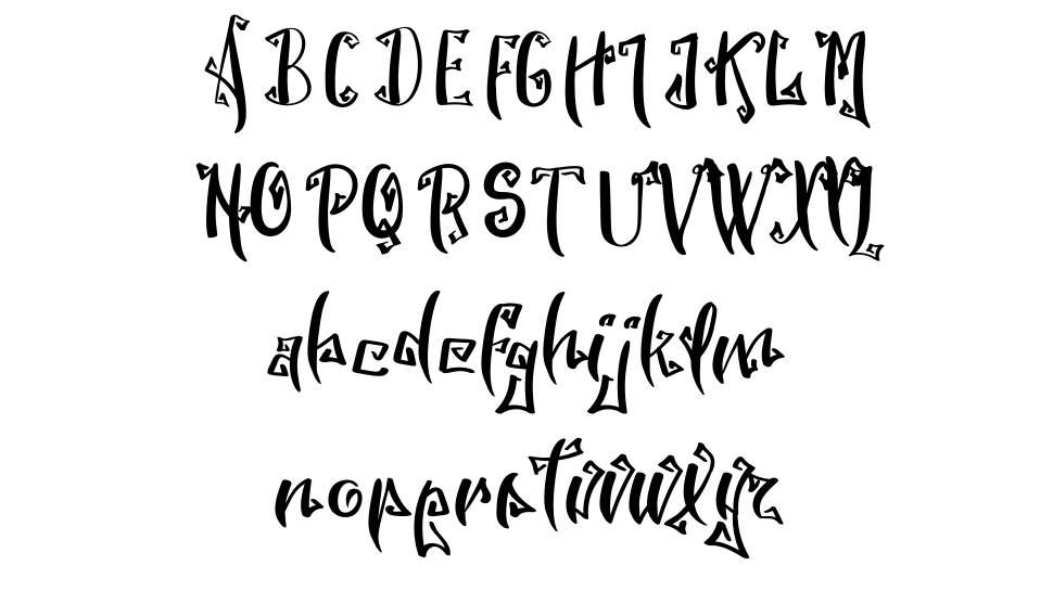 Spooky Wooky font Örnekler