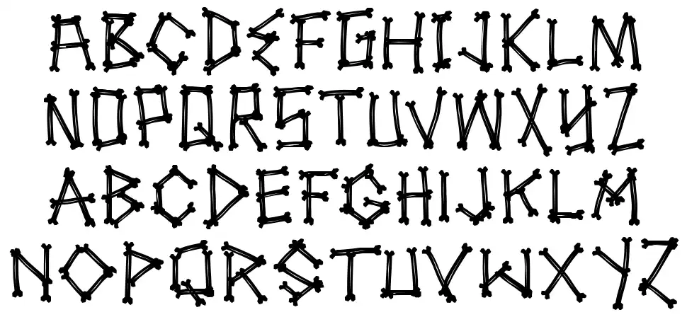 Spookybonesfont specimens