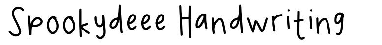 Spookydeee Handwriting font