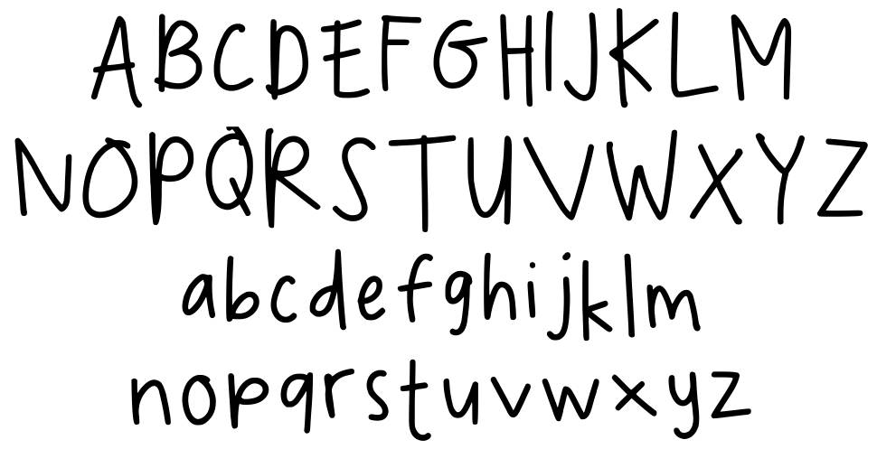 Spookydeee Handwriting font specimens