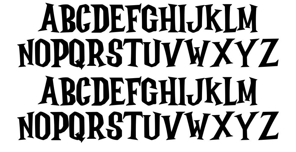 Spookyman font specimens
