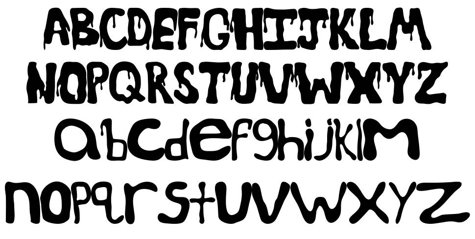 Spoooky Drips font specimens