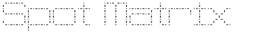 Spot Matrix font