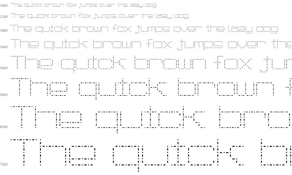 Spot Matrix font Waterfall