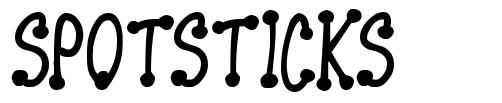 Spotsticks font