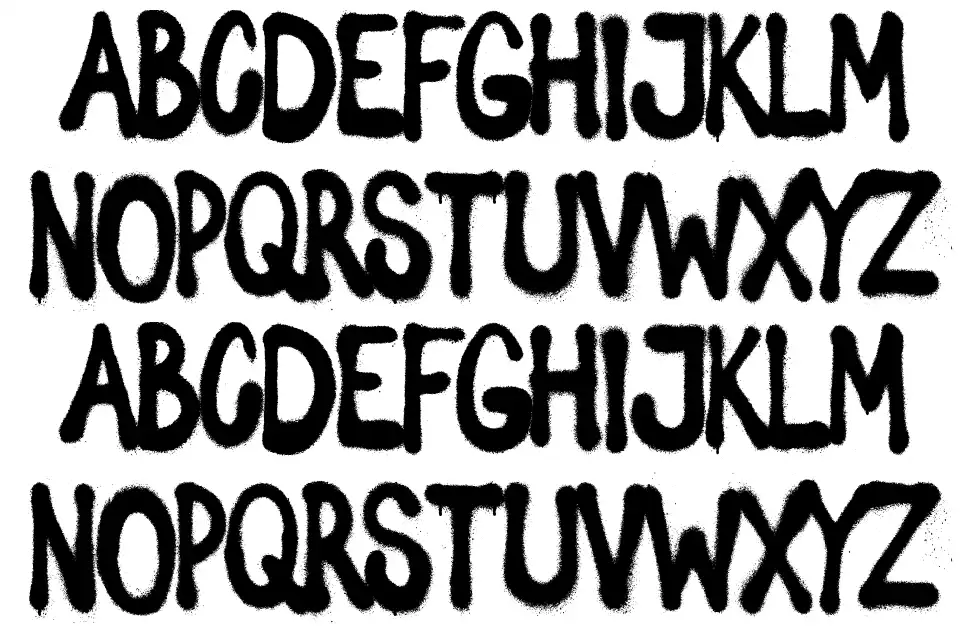 Spray Letters Schriftart zum kostenlosen Download