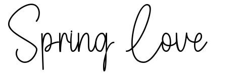 Spring Love шрифт