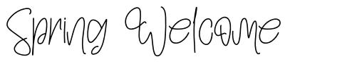 Spring Welcome font