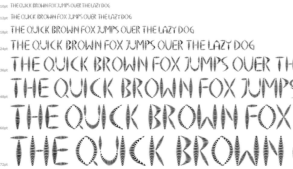 Springy font Waterfall