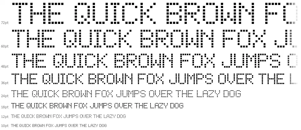 Square Dot-Matrixfont waterfall