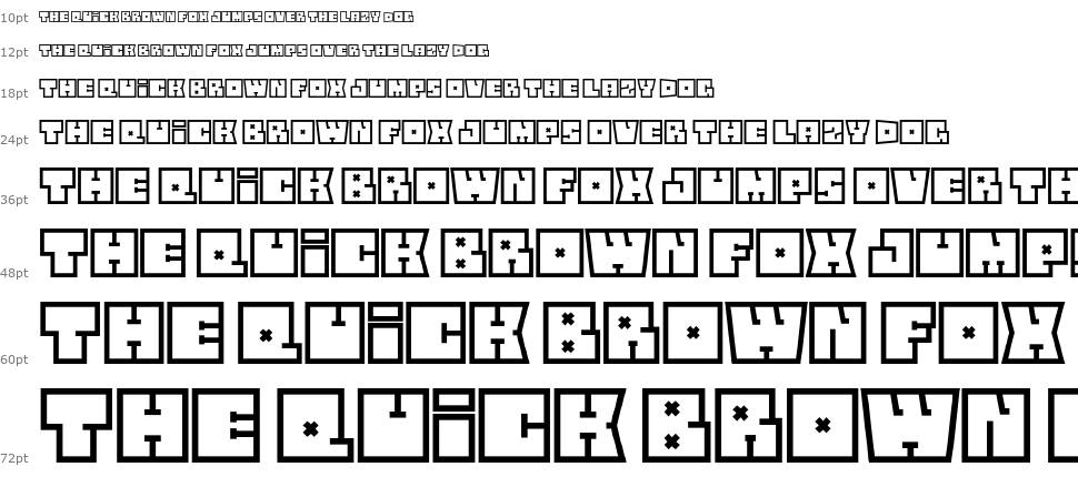 Square Flo font Waterfall