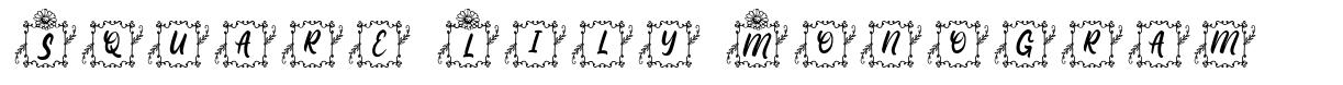 Square Lily Monogram písmo