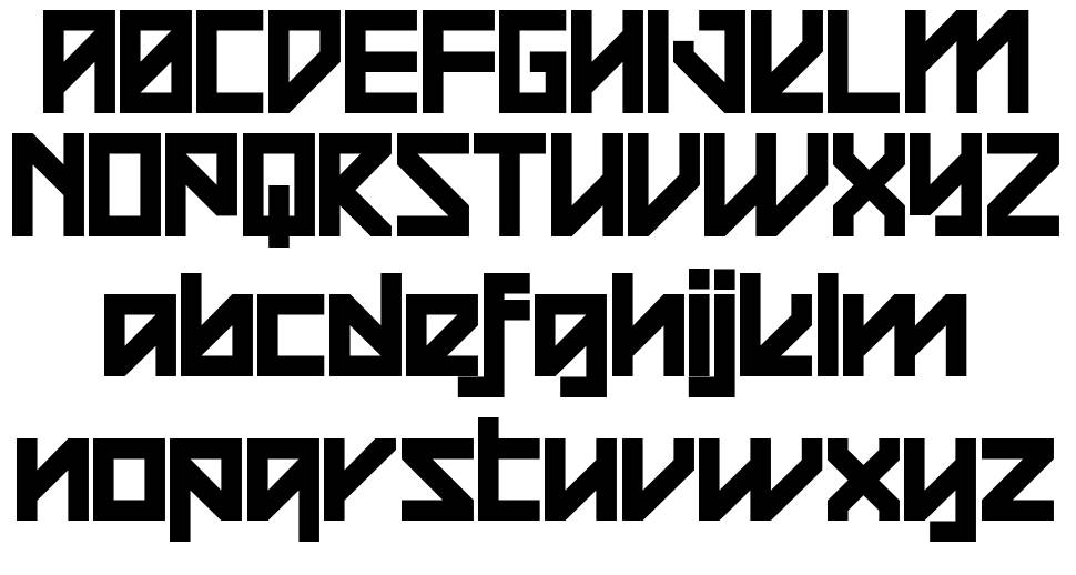 Square Raising font specimens