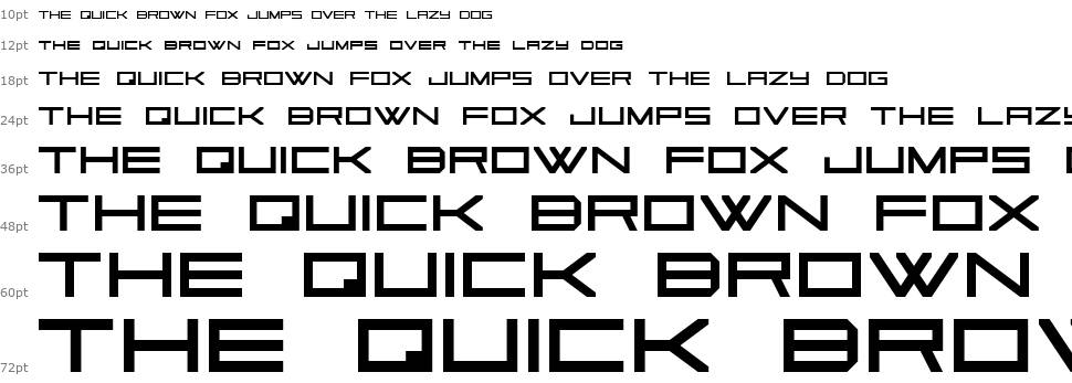 Square Sans Serif 7 carattere Cascata