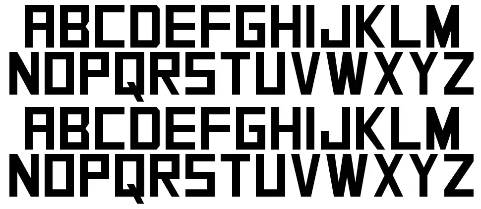 SquareFont fonte Espécimes