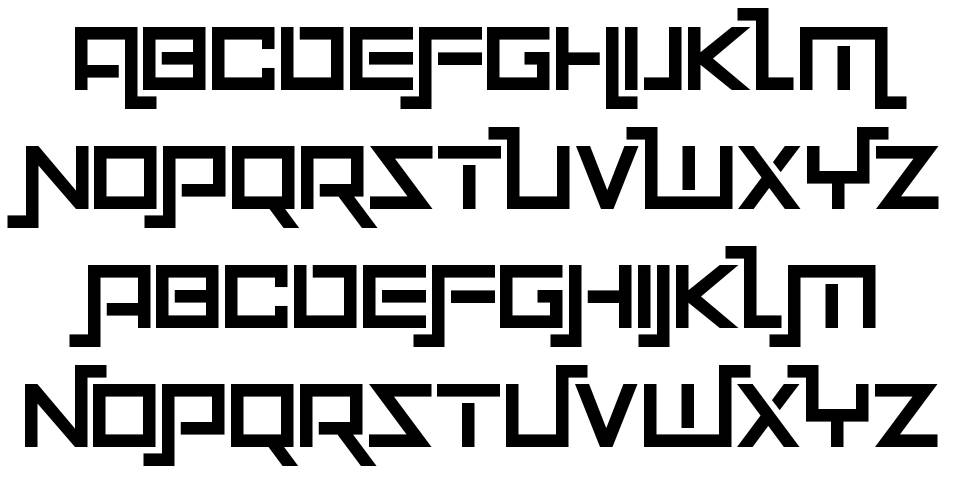 Squaremaze font specimens