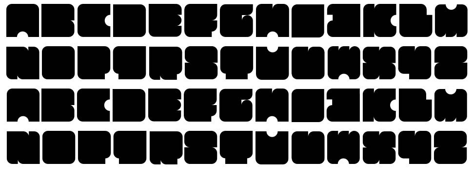 Squares font specimens