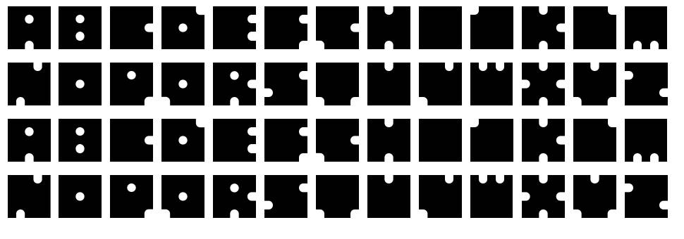 Squares Circles font specimens