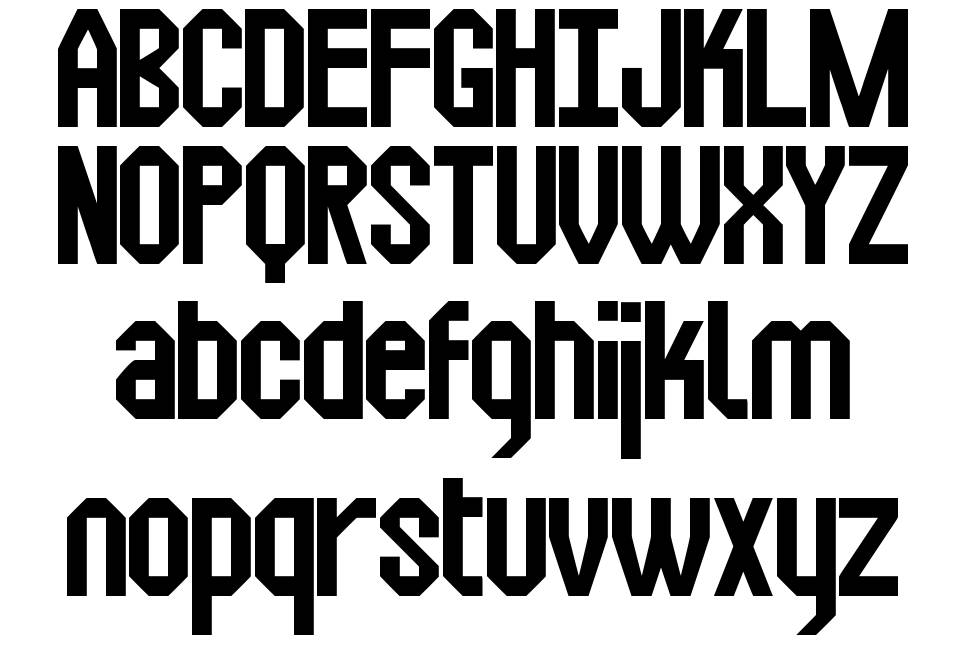 Squarex St font specimens