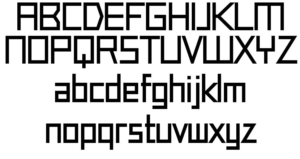 Squarified font Örnekler