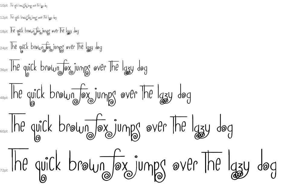 Squicky font Waterfall
