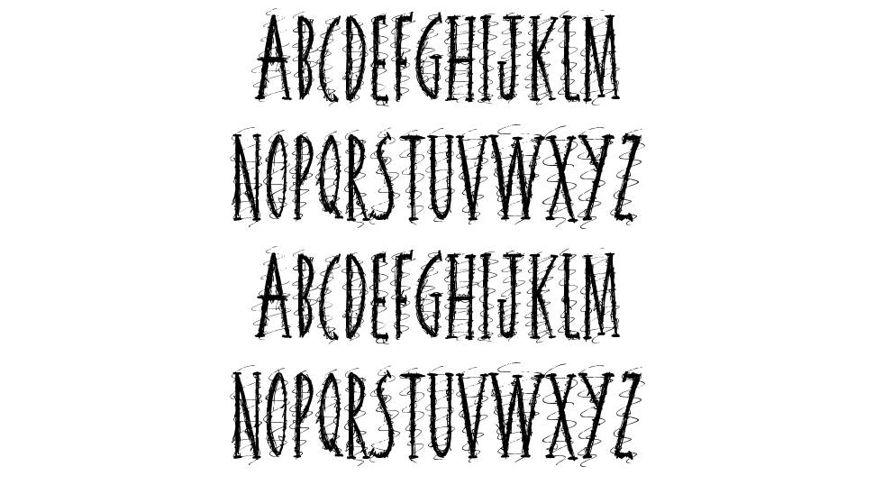 Squiggley Brown font Örnekler