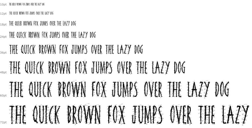 Squiggley Brown font Şelale