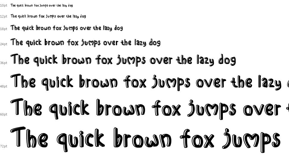 Squitword font Waterfall