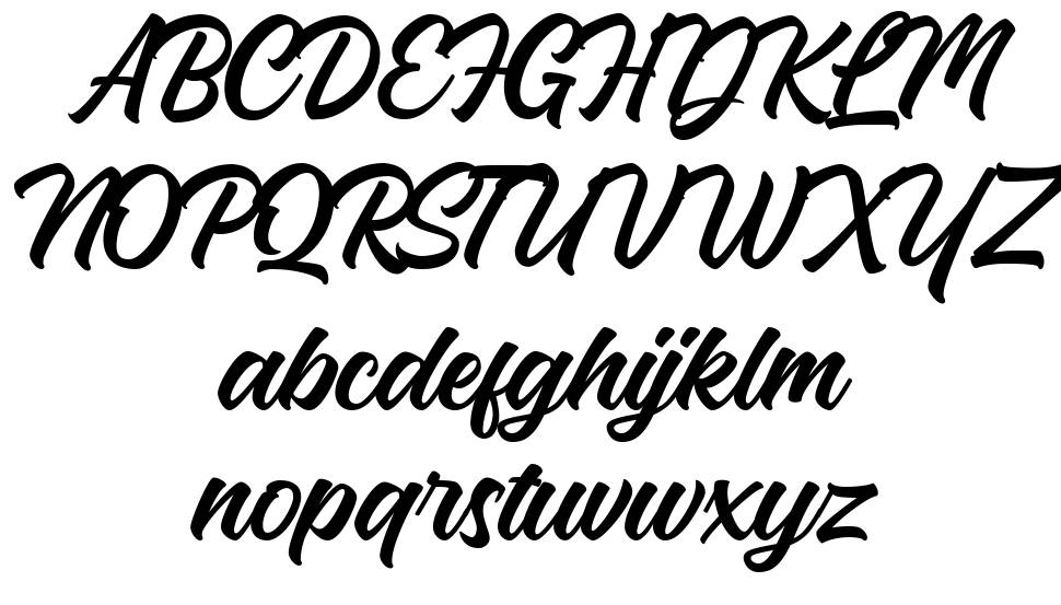 Srabi Script font specimens