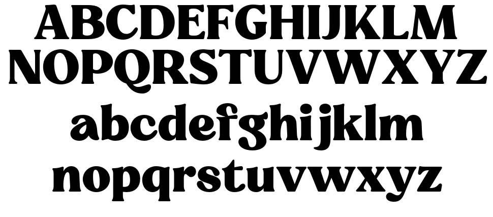 Sregs Serif Display písmo Exempláře