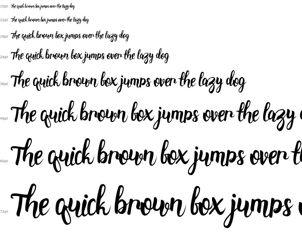 Stainella Script font Waterfall