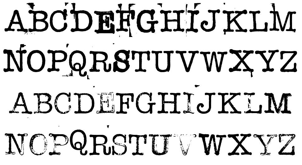 Stampwriter-Kit font specimens