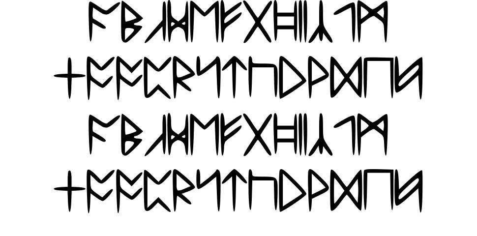 Standard Celtic Rune fonte Espécimes