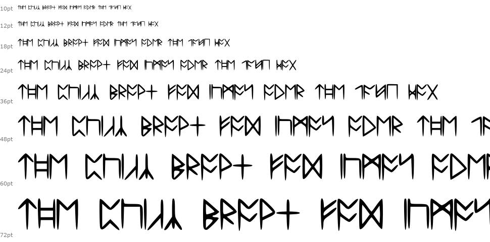 Standard Celtic Rune písmo Vodopád